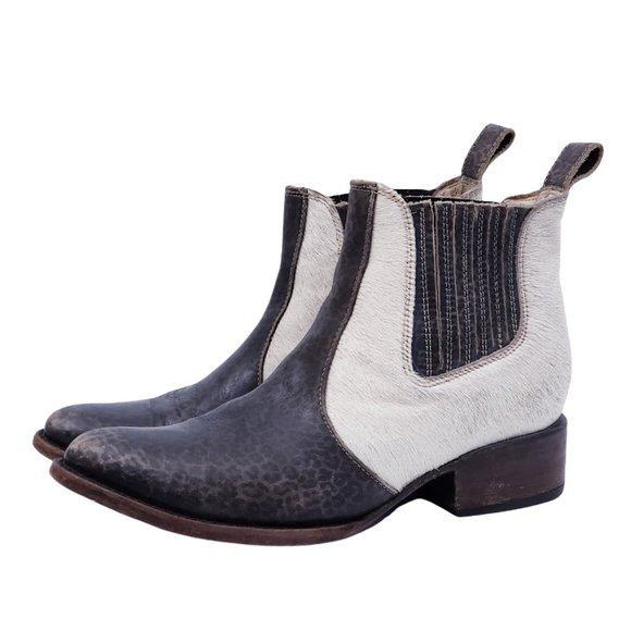 FREEBIRD BY STEVEN LASSO LEOPARD HAIRCALF BOOTIES - Picture 4 of 15